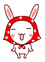 Cute Rabbit In Headscarf Emoticons