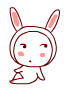 Cute Rabbit Sitting Sexily Emoticons