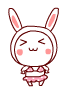Cute Rabbit In Bikini Emoticons