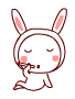 Cute Rabbit Smoking Cigarette Emoticons