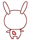 Cute Rabbit Wiggling Butt Emoticons