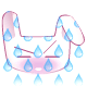 Cute Rabbit With Rain Emoticons