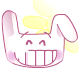 Cute Rabbit Laughing With Sun Emoticons