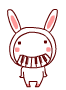 Cute Rabbit With Piano Teeth Emoticons