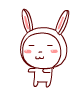 Cute Rabbit Bouncing Along Emoticons
