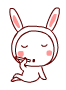 Cute Rabbit Smoking Emoticons