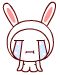 Cute Rabbit Sobbing Emoticons