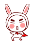 Cute Rabbit Super Hero Cape Emoticons