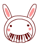 Rabbit Piano Teeth Smiley Face  Emoticons