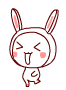 Cute Rabbit Running Fast Emoticons