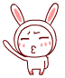 Cute Rabbit Waving Goodbye Emoticons