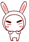 Cute Rabbit Angry Chanting Emoticons