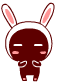 Dark Rabbit Cheering Emoticons
