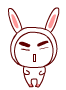 Cute Rabbit Running On Spot Emoticons