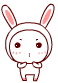 Little Rabbit Cheering Emoticon Emoticons