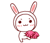 Cute Rabbit Cheerleader Emoticons