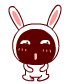 Cute Rabbit With Brown Face Emoticons