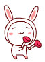Cute Rabbit Dancing Quickly Emoticons