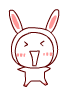Excited Rabbit Dancing Emoticons