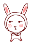 Determined Cute Rabbit Whistling Emoticons