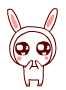 Nervous Cute Rabbit  Emoticons