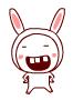 Cute Rabbit Laughing Gaps Teeth Emoticons