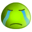 Green Smiley Face Crying Emoticons