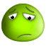 Green Smiley Face Sad Emoticons