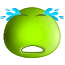 Green Smiley Face Crying Lots Emoticons