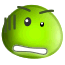 Embarrassed Green Smiley Face  Emoticons