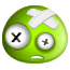 Injured Green Smiley Face  Emoticons