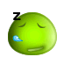 Snoring Green Smiley Face  Emoticons