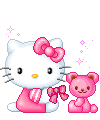 Hello Kitty Giving Bow Gift Emoticons