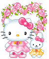 Hello Kitty And Bunny Laughing Emoticons