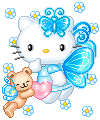 Hello Kitty Flying Hearts Emoticons