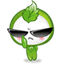 Cool Leaf Head In Sunglasses Emoticons