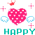Flying Happy Heart Cloud Emoticons