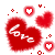 Fuzzy Love Hearts Emoticons