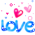 Love In Blue Letters Emoticons