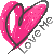 Love Me Pink Heart Emoticons