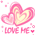 Love Me With Two Hearts Emoticons