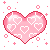 Sparkly Pink Beating Heart Emoticons