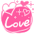 Sketchy Love With Hearts Emoticons