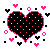 Black Heart With Bright Sparkles Emoticons
