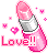 Love With Pink Lipstick  Emoticons