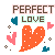 Perfect Love With Flashing Hearts Emoticons