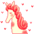 Horse With Flying Mini Hearts Emoticons