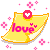 Sparkling Yellow Love Letter Emoticons
