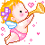 Baby Cupid Flying Blowing Trumpet Emoticons