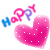 Happy Above Pink Heart Emoticons